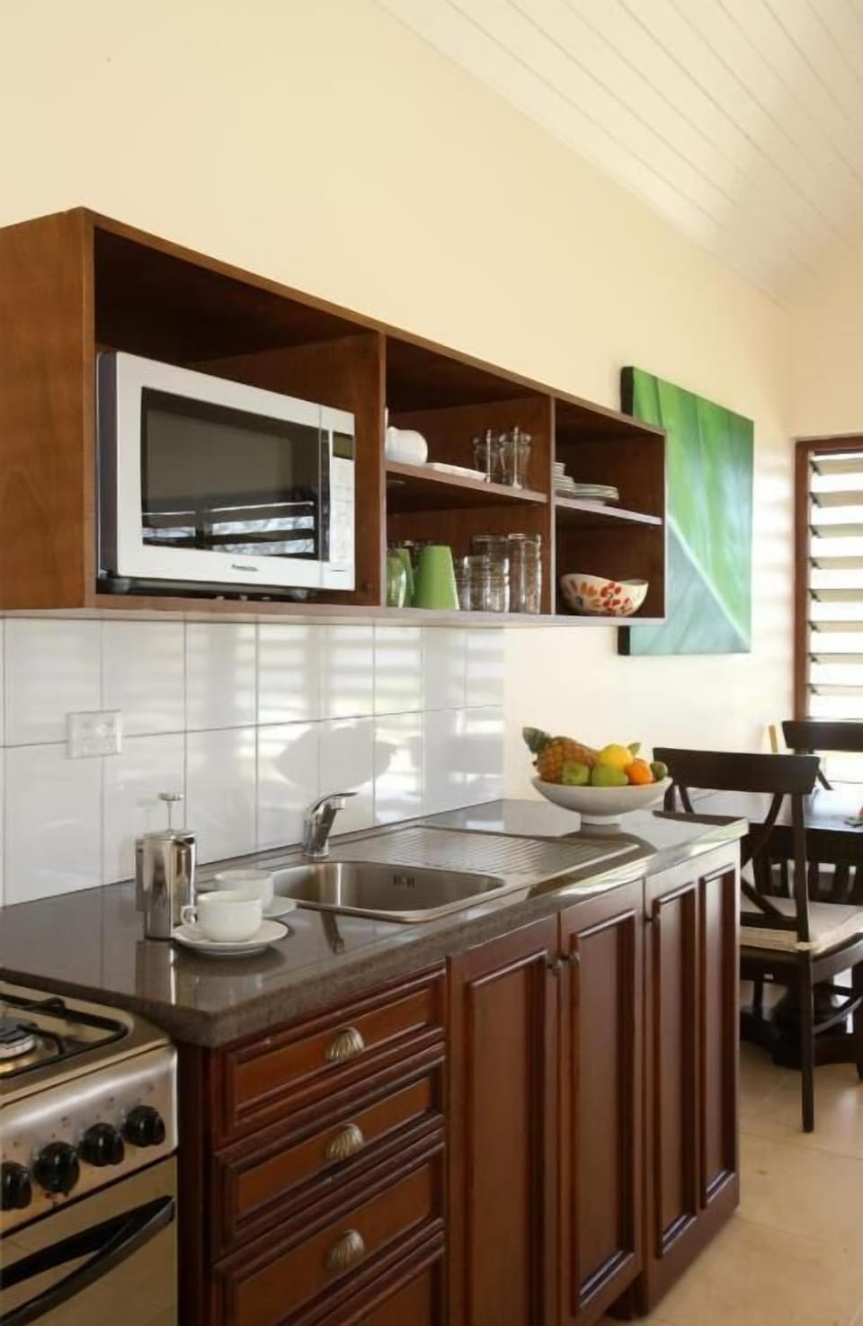 Standard Apartment, Private Pool, Garden View | Private kitchen | Fridge, electric kettle