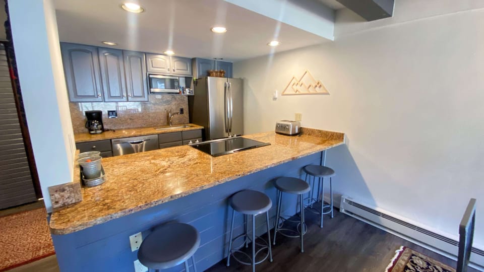 Kitchen with barstools