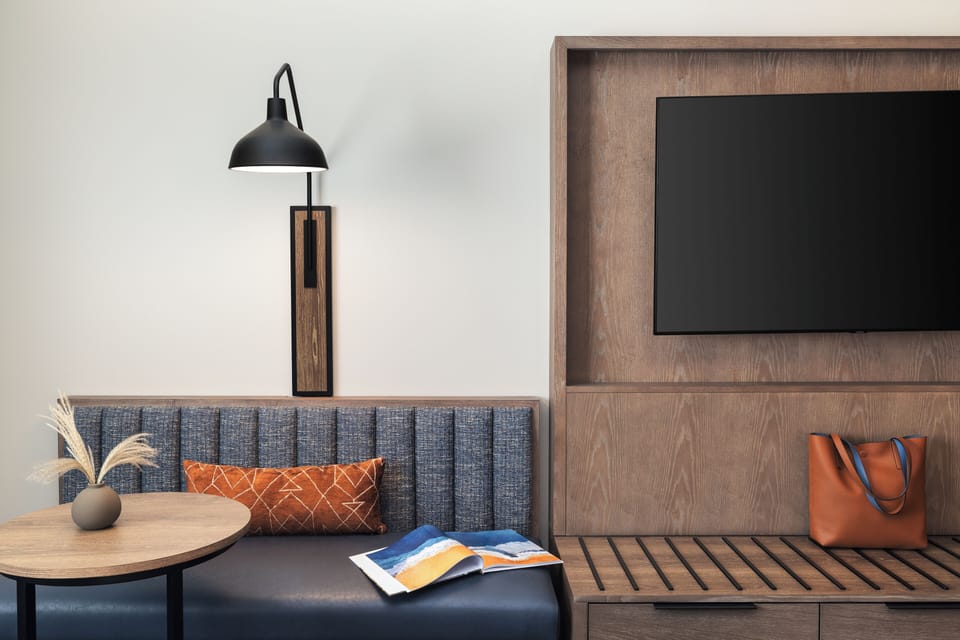 Premium bedding, pillowtop beds, laptop workspace, iron/ironing board