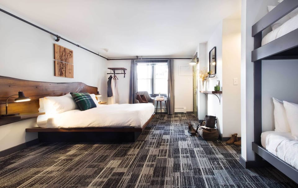 Family Room | Premium bedding, memory foam beds, laptop workspace, blackout drapes