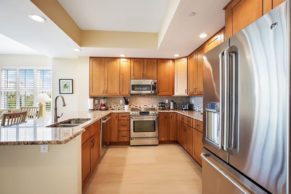 Cook up meals in this fully stocked kitchen