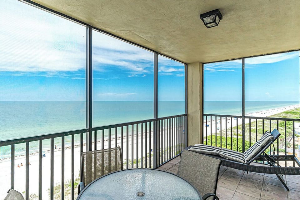 Wake up to breathtaking ocean views from your private screened balcony, where morning coffee tastes better with endless blue horizons.