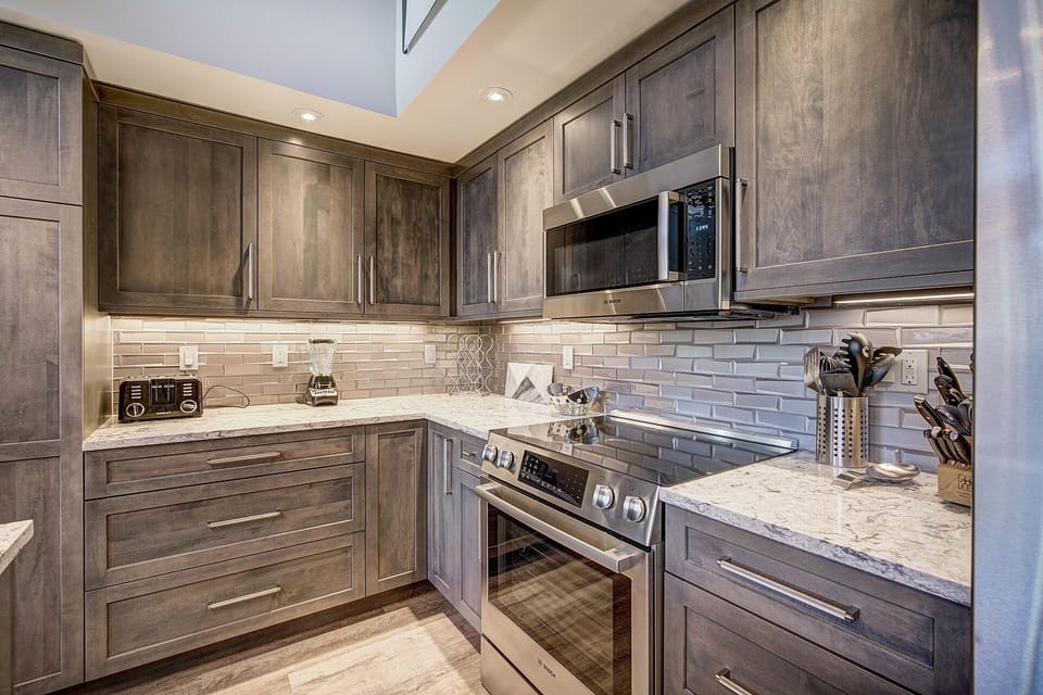 Indoors, Kitchen, Microwave, Oven, Sink Faucet