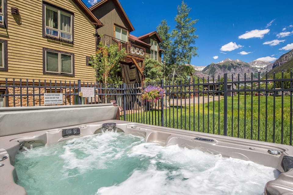 The hot tub is available year round.