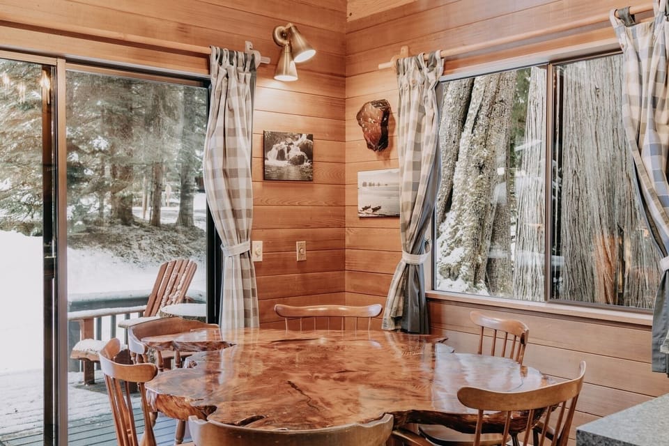 Indoors, Hardwood, Furniture, Table, Stained Wood