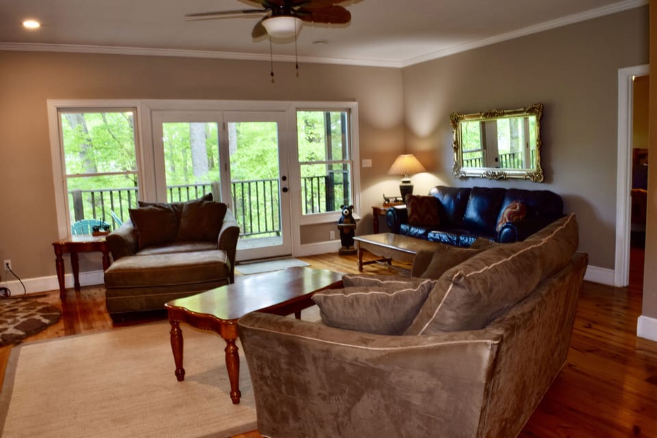 Comfy living room furniture with a sofa sleeper