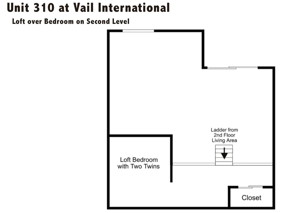 Loft with 2 Twins over 2nd level suite