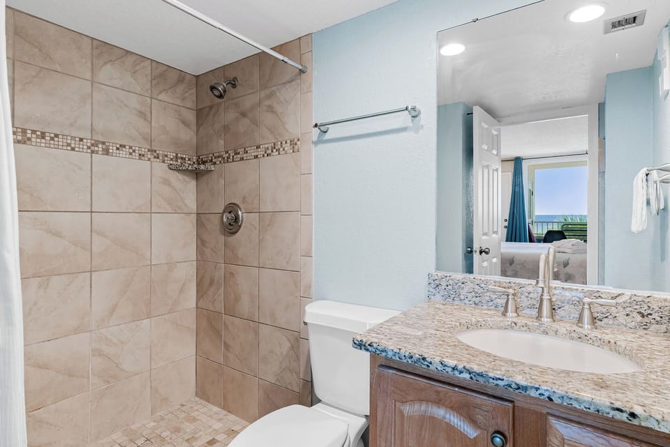Primary bathroom with step-in shower