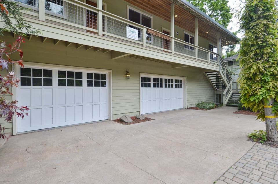 Driveway Parking - the garage is the rec room