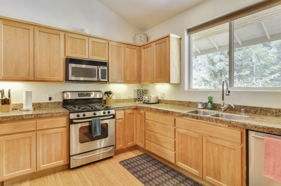 Fully stocked kitchen