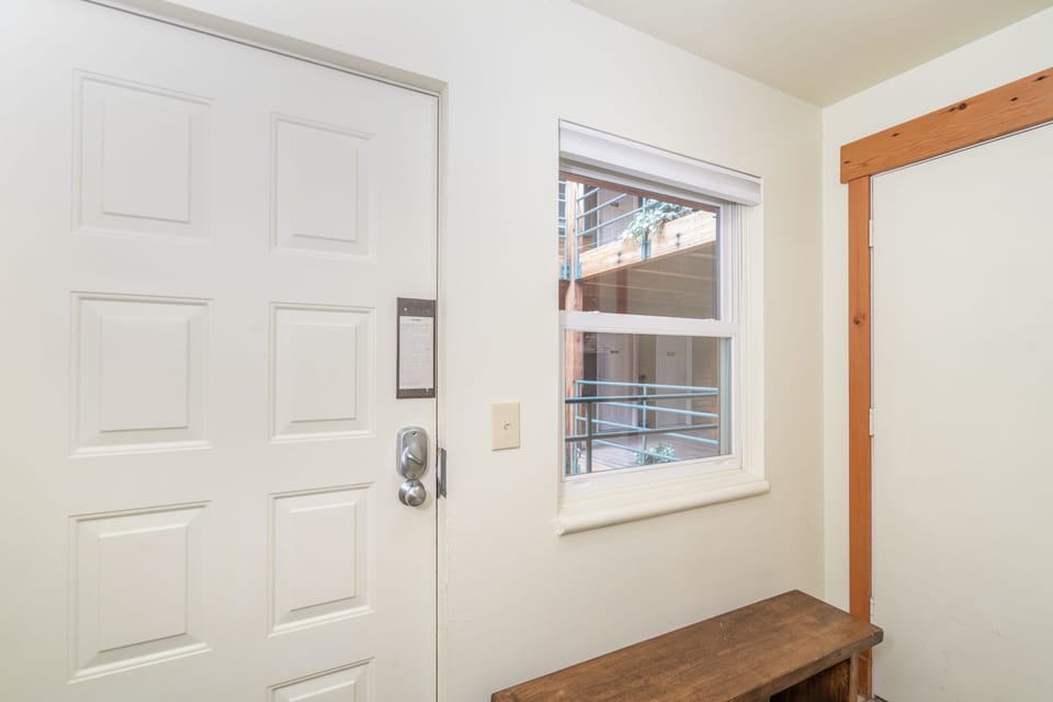 Ski and boot storage right inside the front door.
