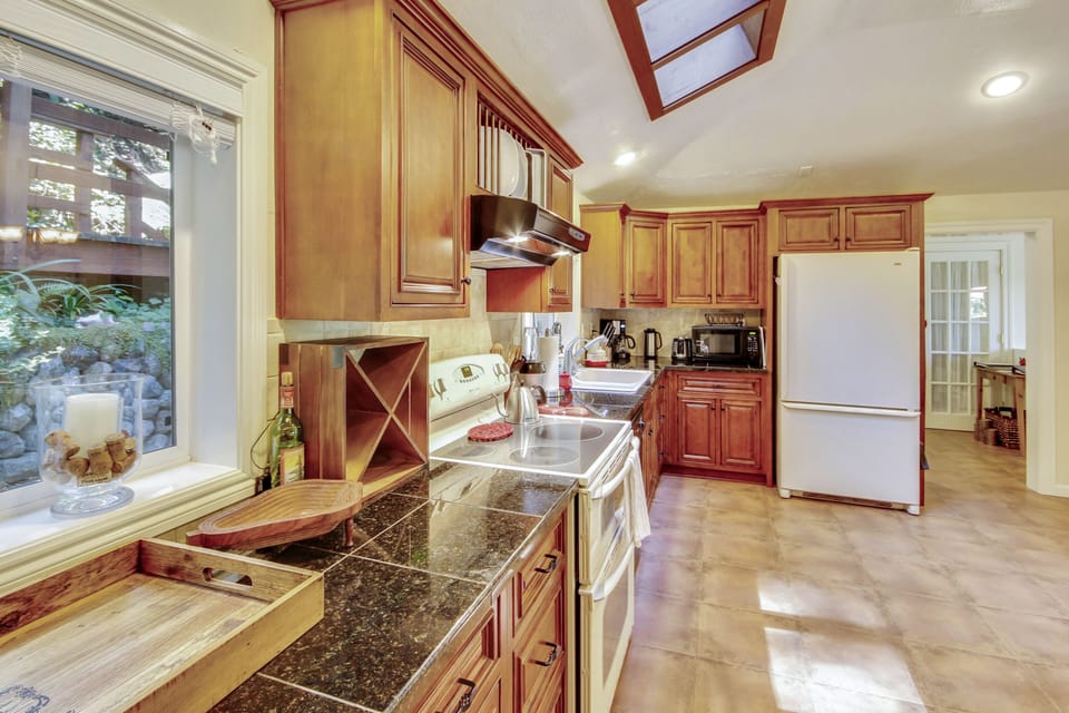 The fully stocked kitchen makes it easy to cook for the crowd - just bring food.