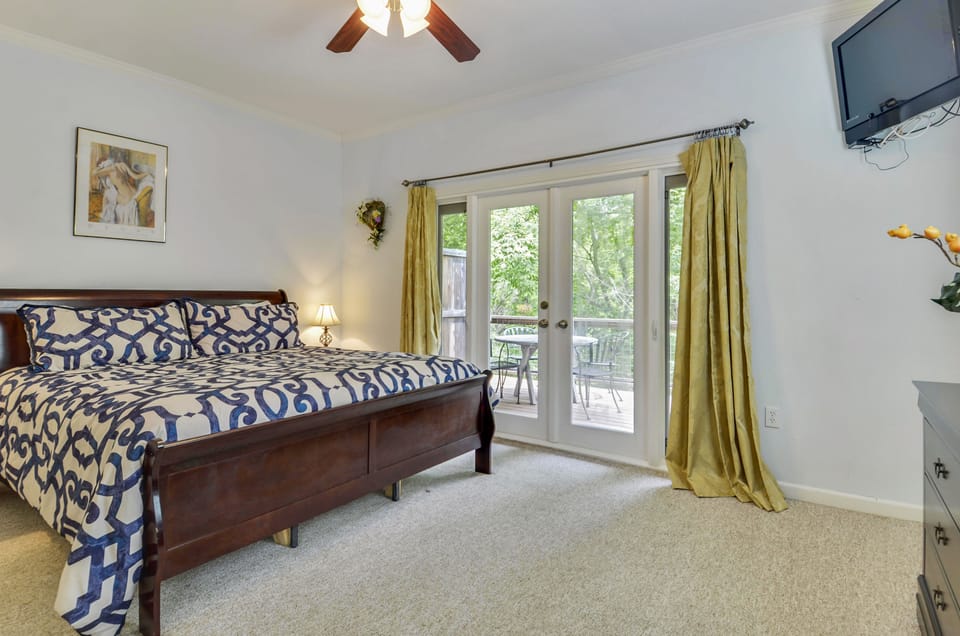Suite Bedroom: With a King Bed and double doors to the rear deck.