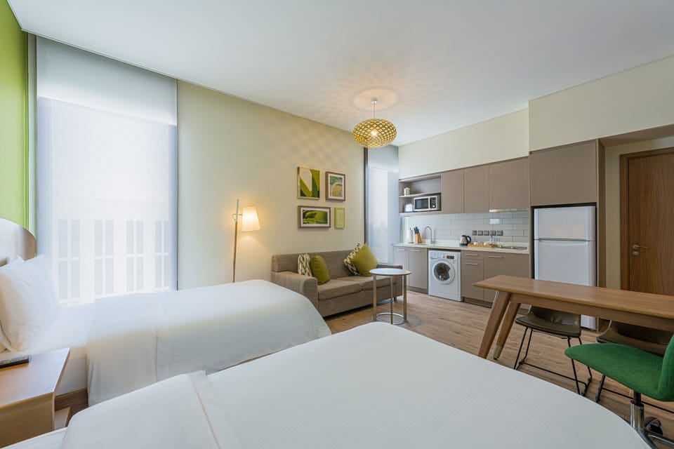 Hypo-allergenic bedding, in-room safe, desk, laptop workspace