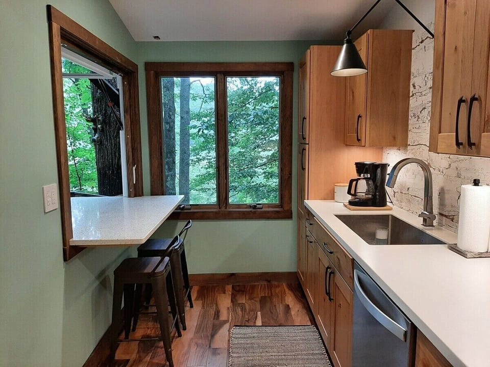 Kitchen, Pass Thru Window, Indoor Outdoor Dining