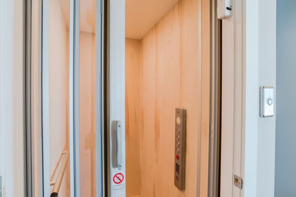 A private elevator takes you to every floor