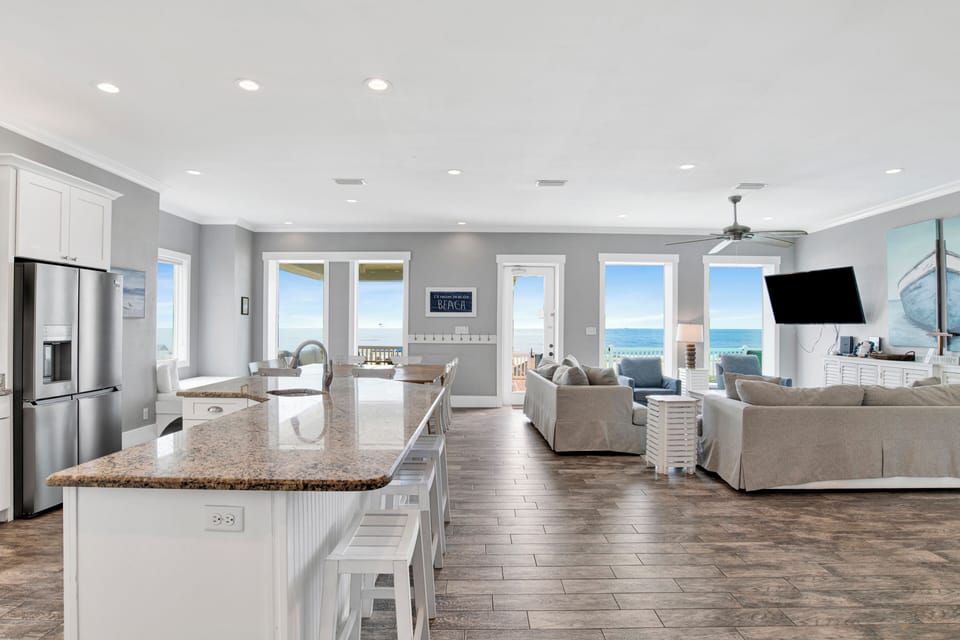 Barefoot features an open-living concept and stunning views from all rooms