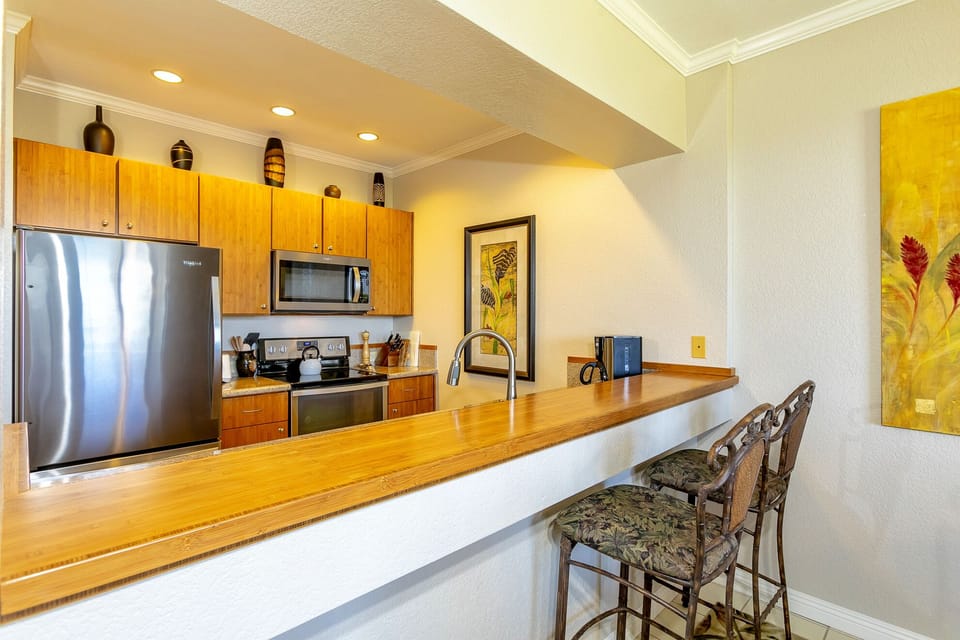 Updated Kitchen with Bar Stool Seating