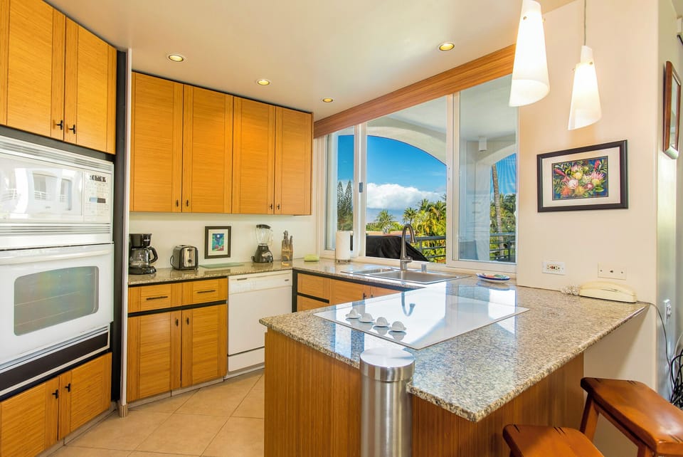 Large windows bring the light and air into your kitchen