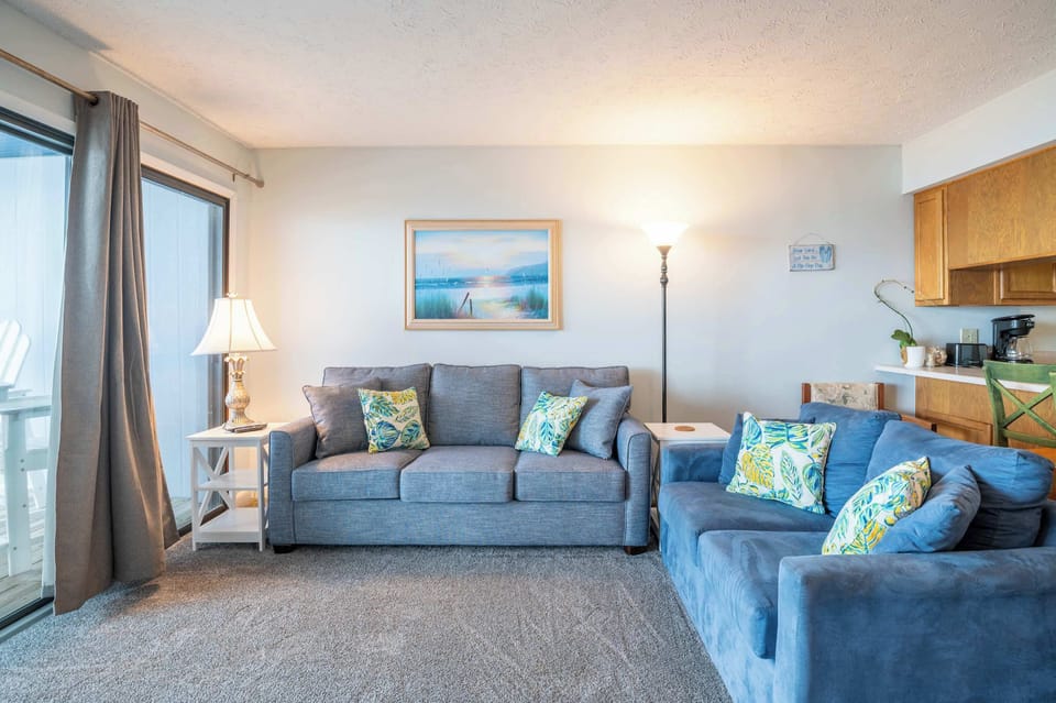 Living Room washed in oceanfront natural light