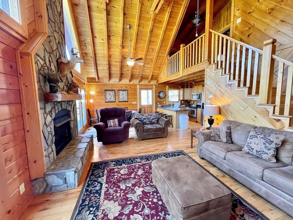 Living Room, Open To Dining & Kitchen