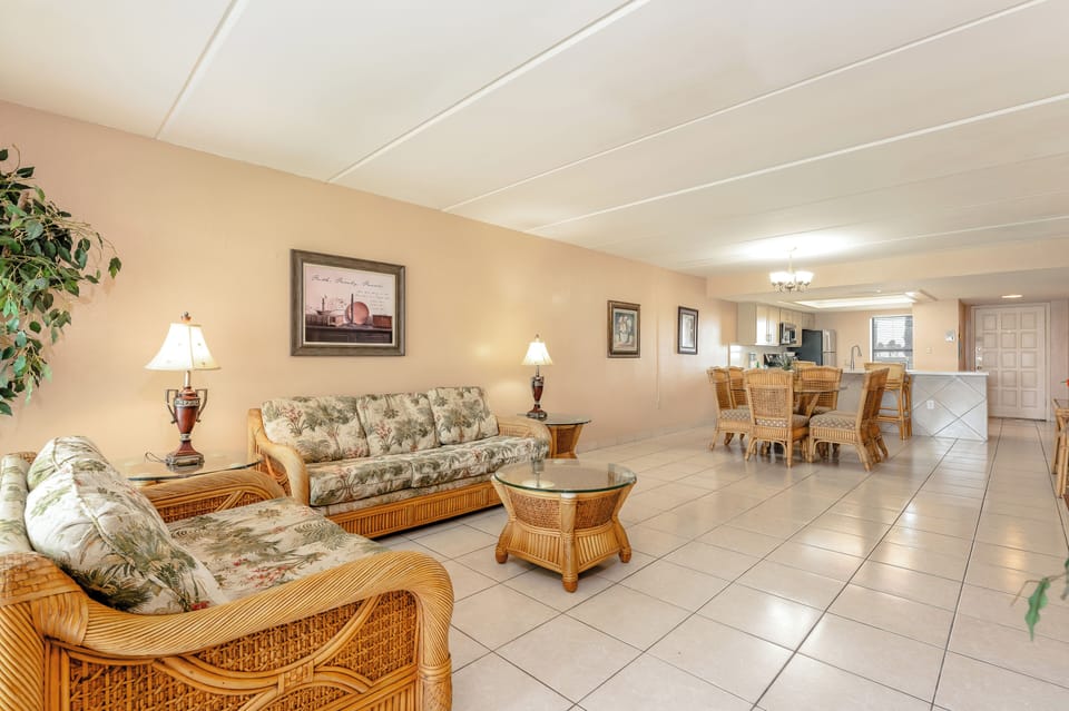 You're never far from the fun in the open-concept living space.