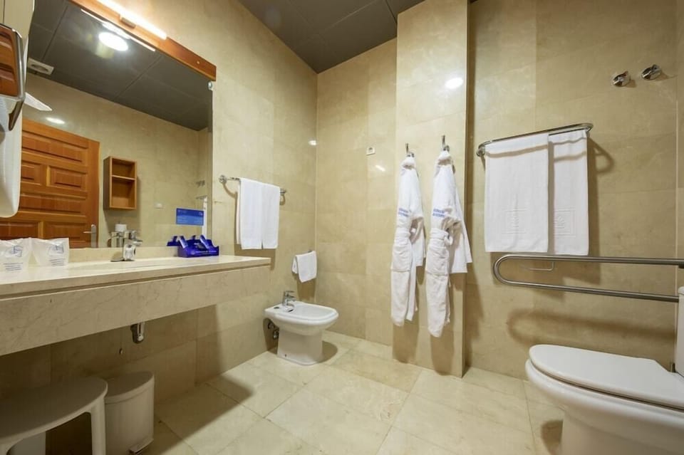 Free toiletries, bathrobes, bidet