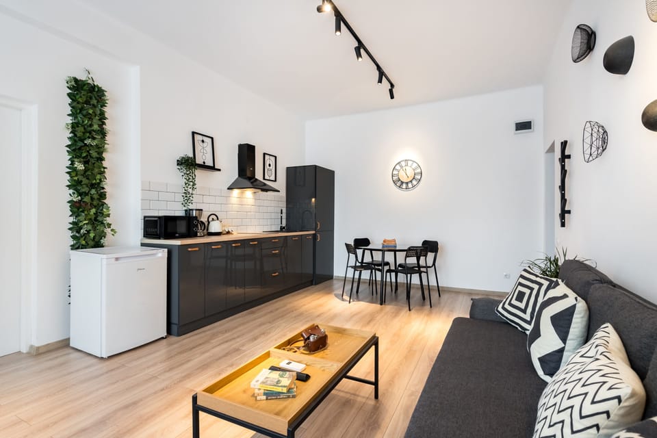 Executive Apartment, 1 Bedroom, City View | Private kitchen | Fridge, microwave, stovetop, coffee/tea maker