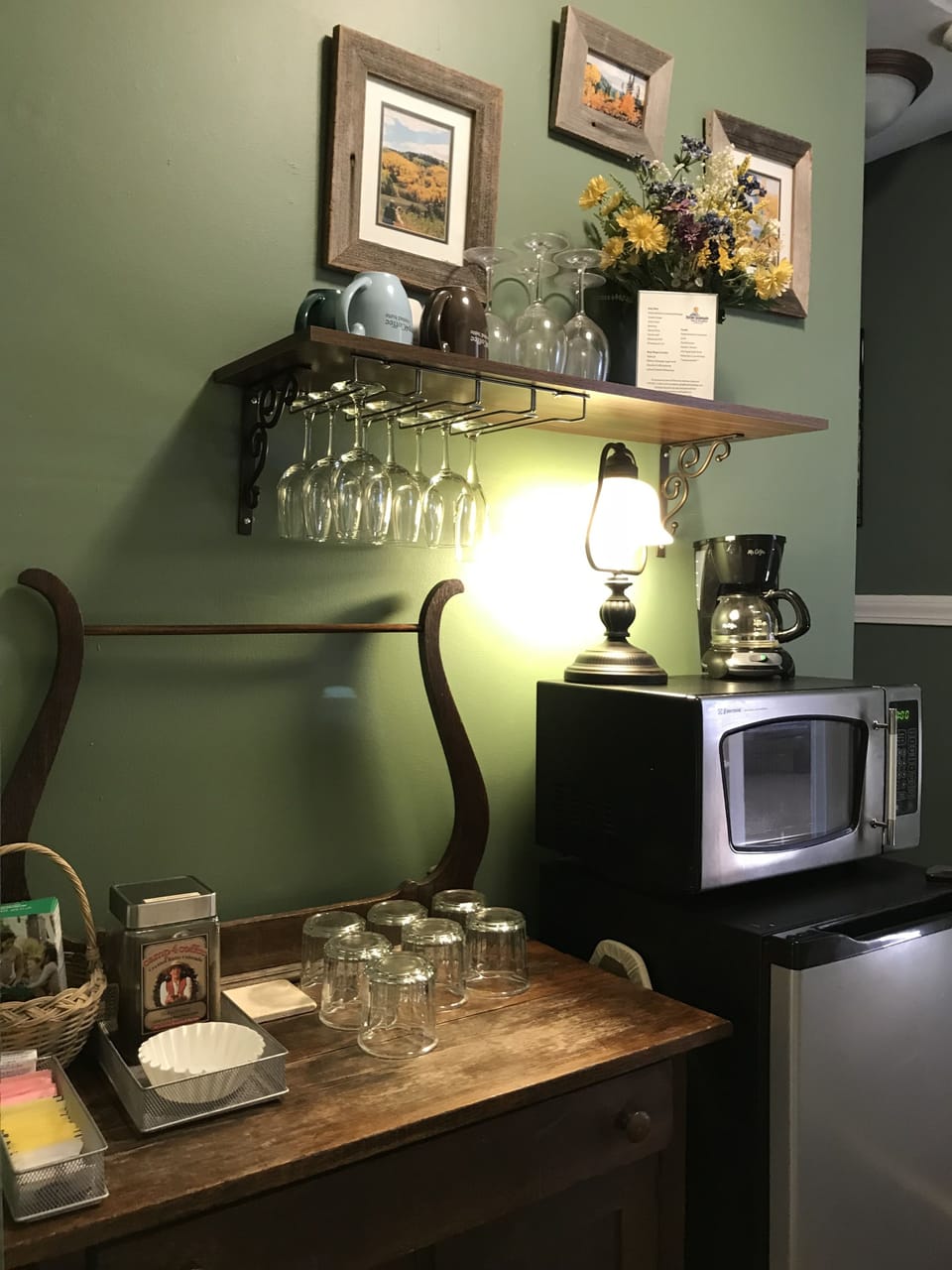 Shared fridge, microwave