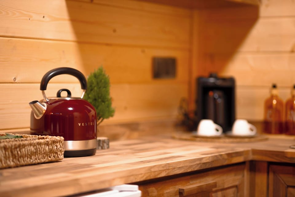 Design Tree House | Desk, laptop workspace, blackout drapes, free WiFi