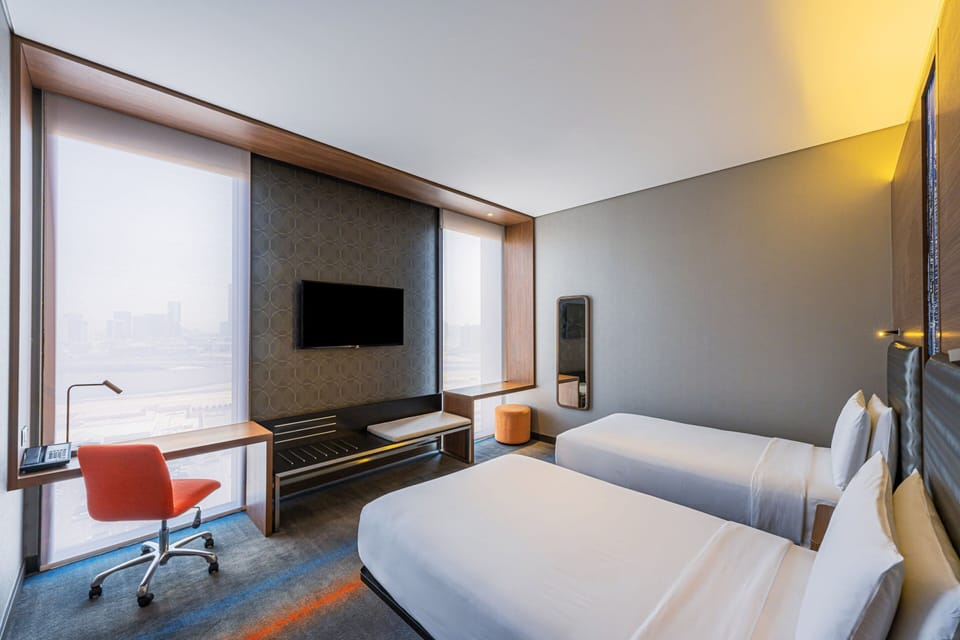 Room, 2 Twin Beds (Bus: Sobha Metro, JBR, Emirates Mall) | Hypo-allergenic bedding, minibar, in-room safe, desk