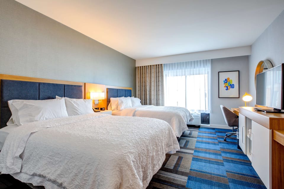 Premium bedding, pillowtop beds, in-room safe, desk