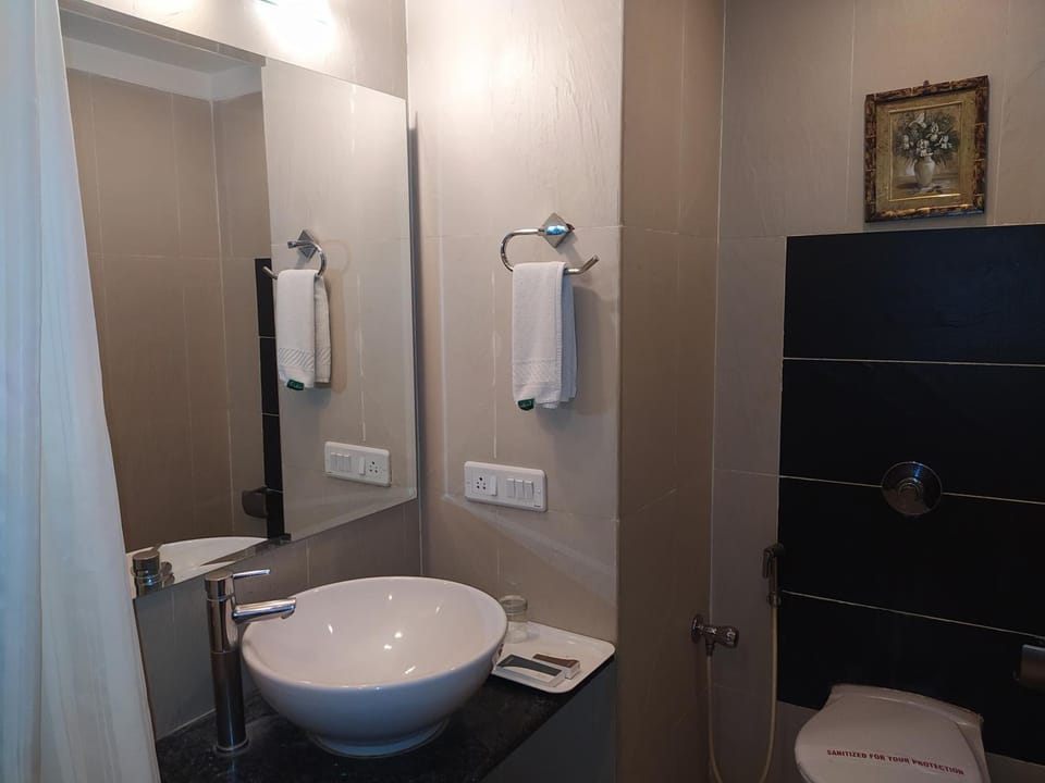 Hair dryer, towels