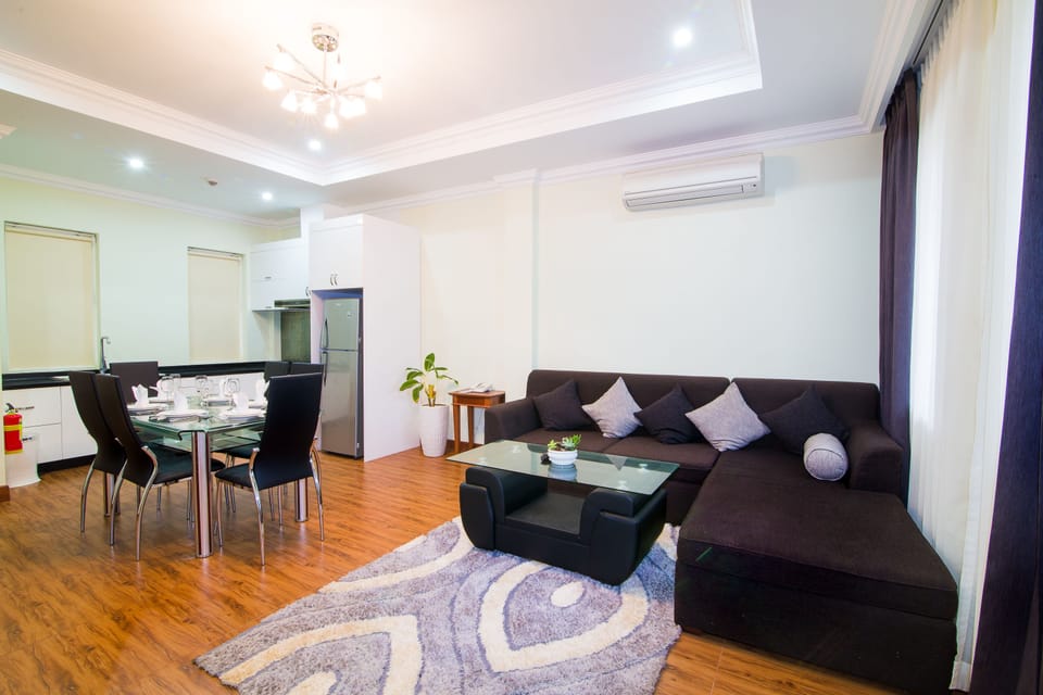 Two Bedrooms Apartment, Balcony - For 5 Person | Living area | LCD TV
