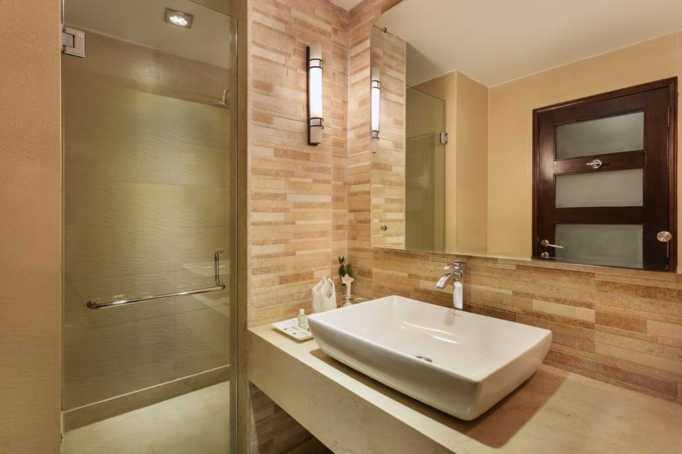 Deluxe Room | Bathroom | Shower, rainfall showerhead, free toiletries, hair dryer