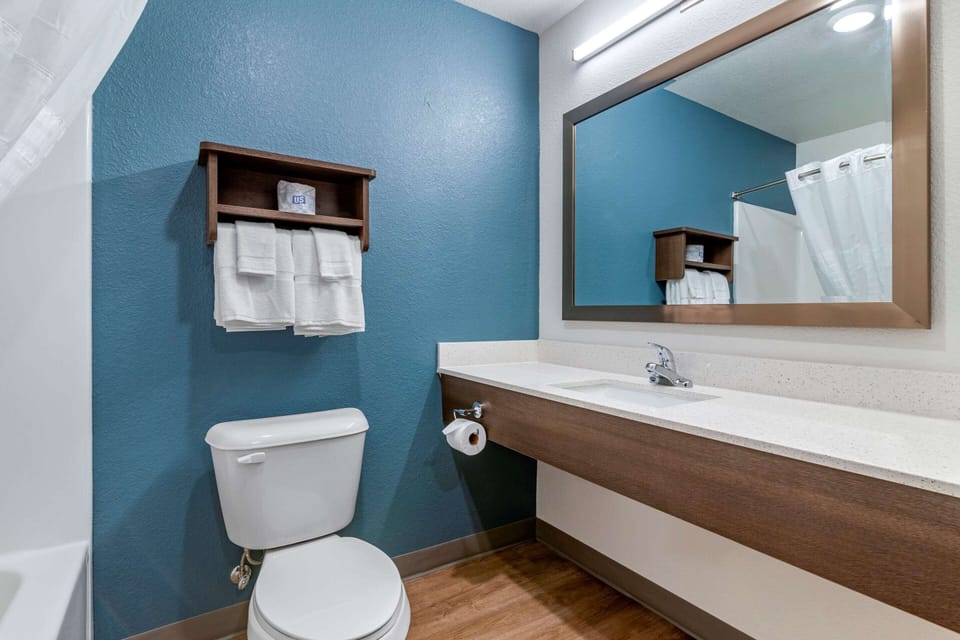 Hair dryer, soap, toilet paper