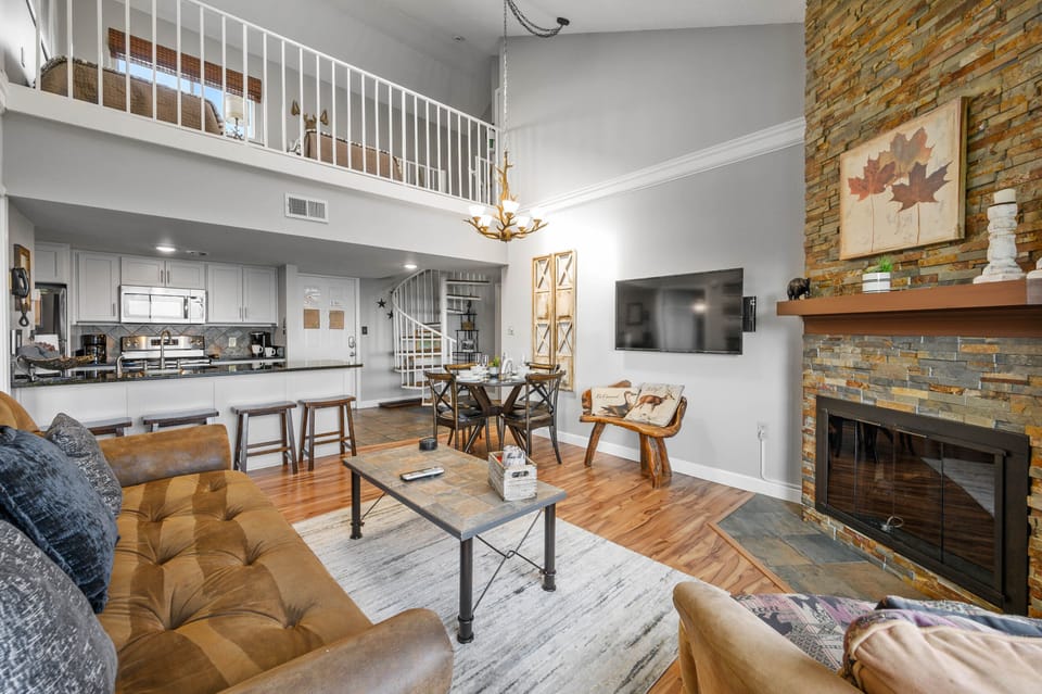  Rustic chic antler decor welcomes you to the mountains!