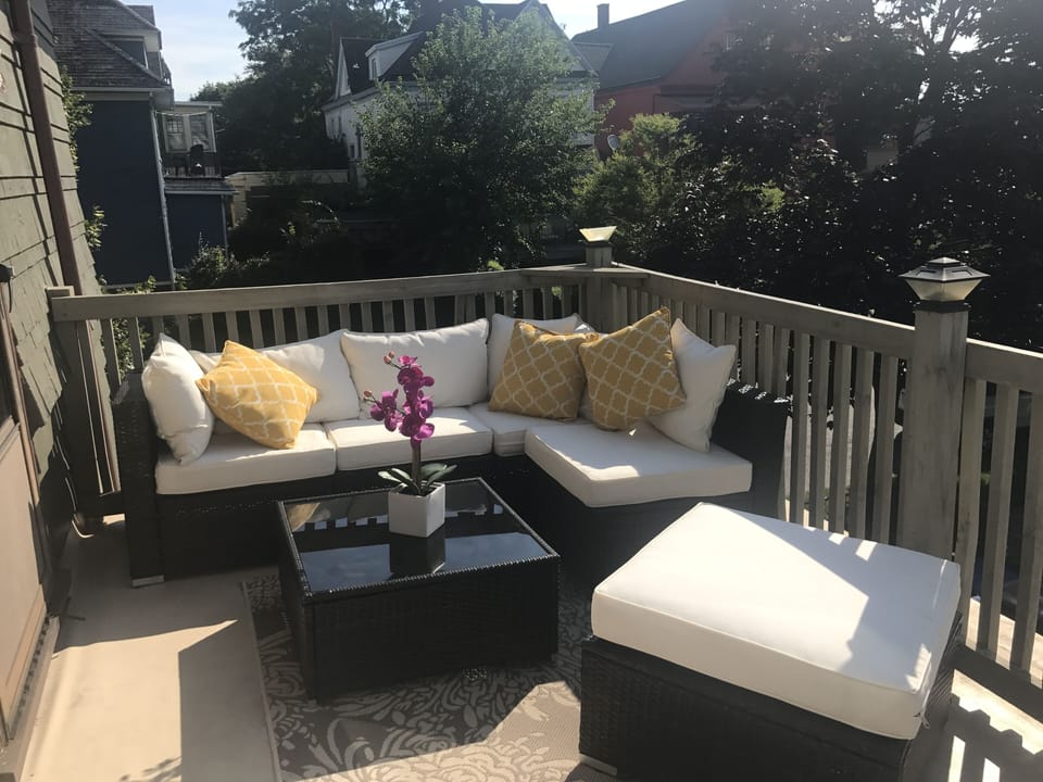 The back balcony on the back of the house. 4 balconies total.