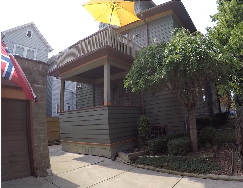 The back of the house. 