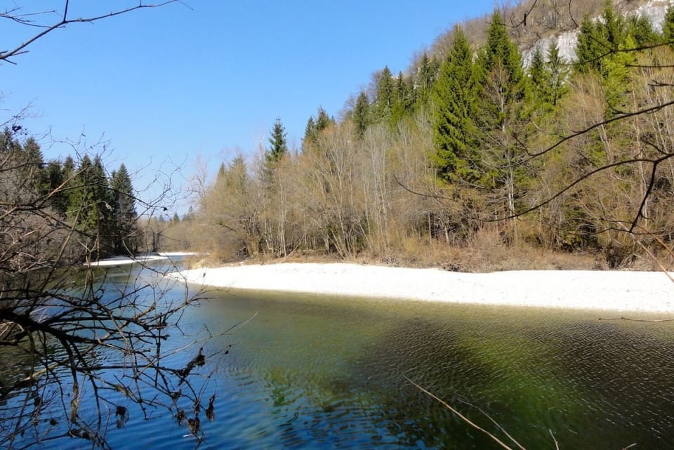 Beach on the Sava river couple of minutes walk