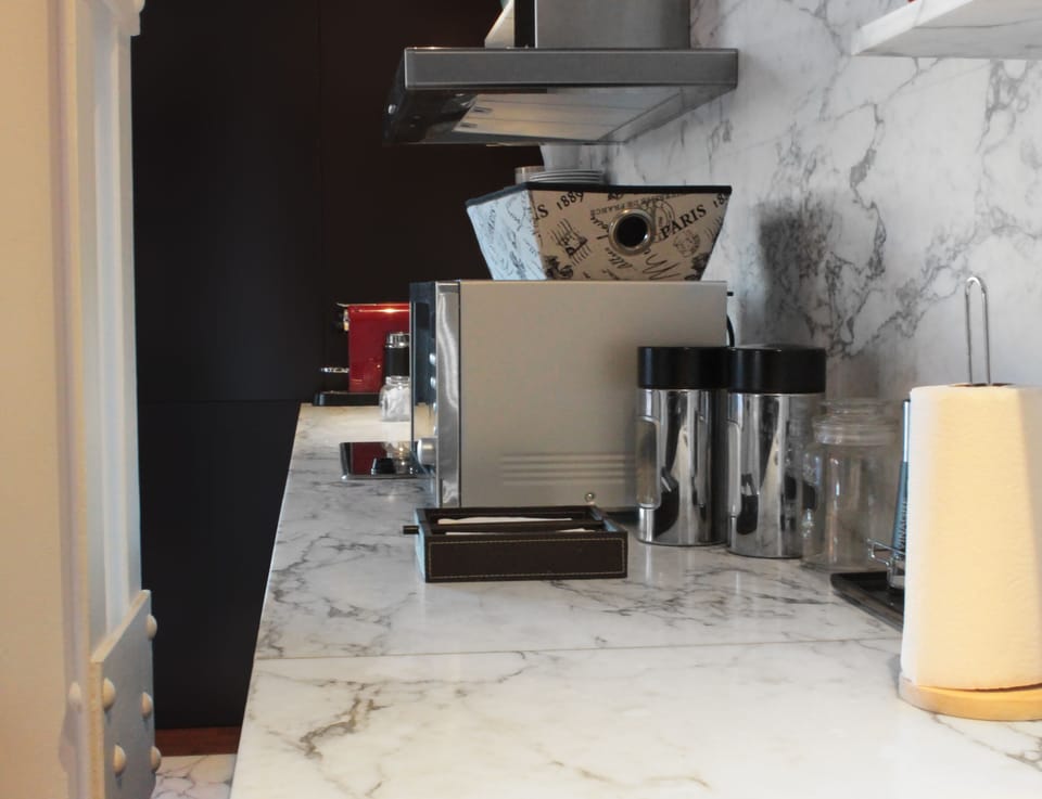 Luxury Apartment, Park View | Private kitchen | Full-size fridge, microwave, oven, stovetop