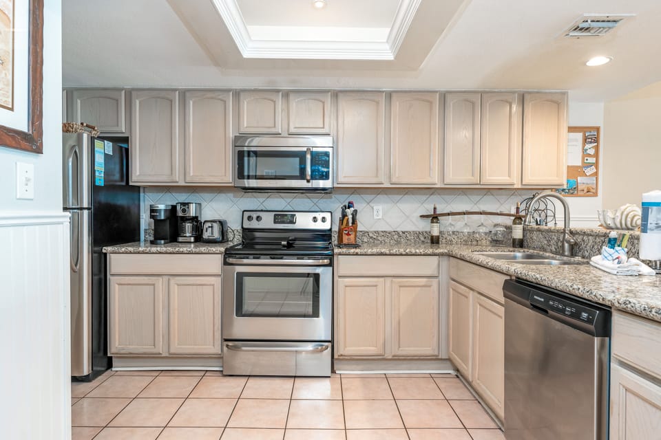Skip the hotel mini-fridge! Book here and enjoy a fully-equipped kitchen!