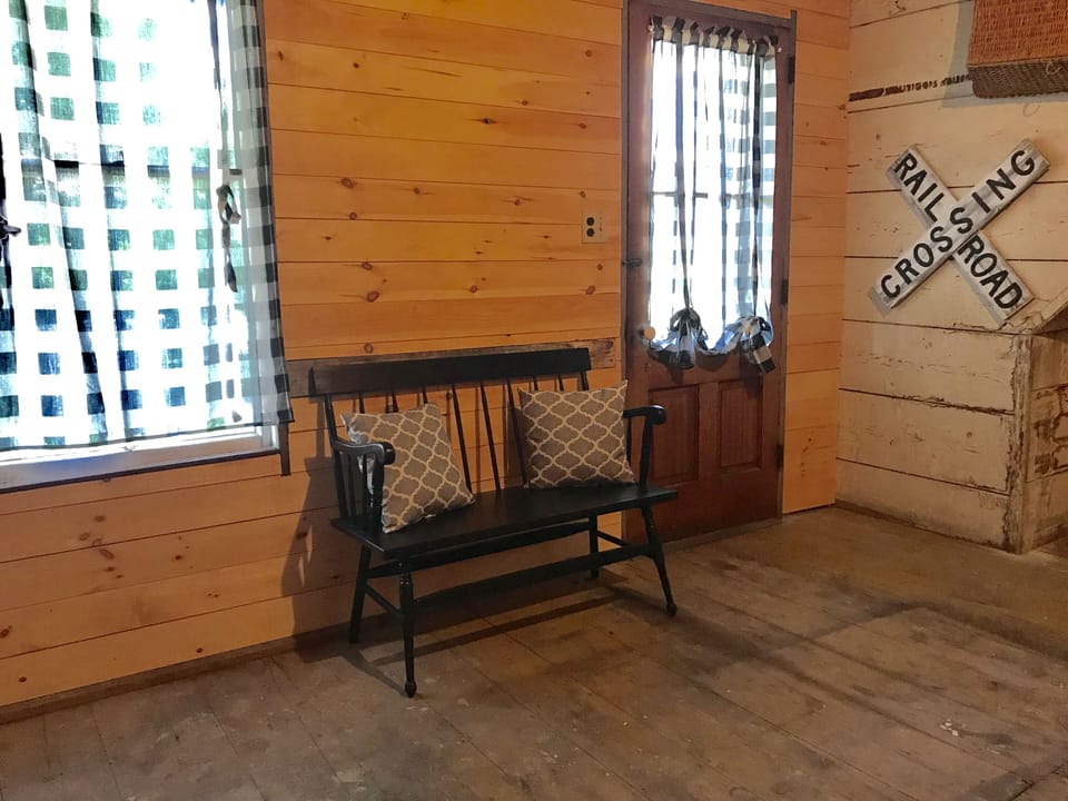 Large mudroom for ski/snowboard storage