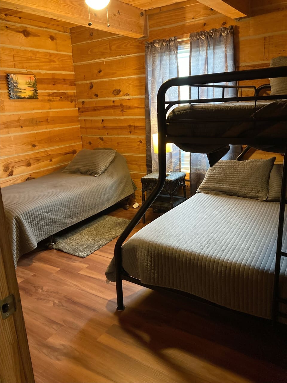 Bedroom 1 sleeps up to 4 people. 