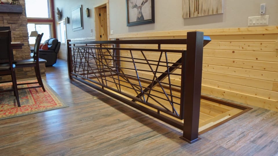 Elegant and modern staircase railing.