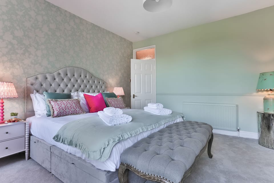 The tranquility of the bedroom affords a peaceful nights sleep