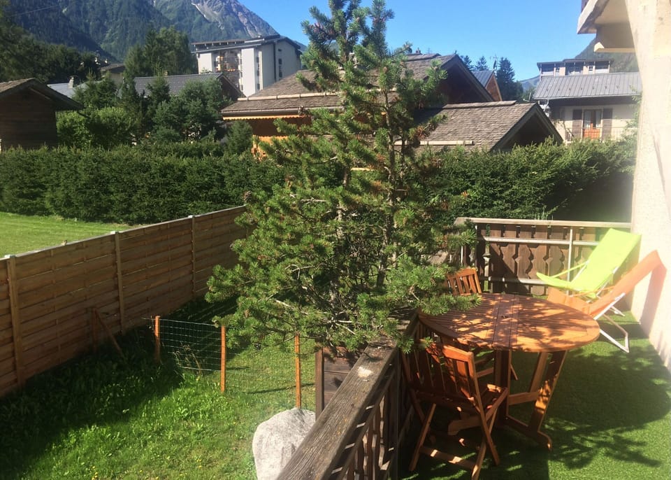 Terrace with outdoor dining table