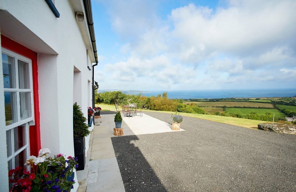 Patio with sea views