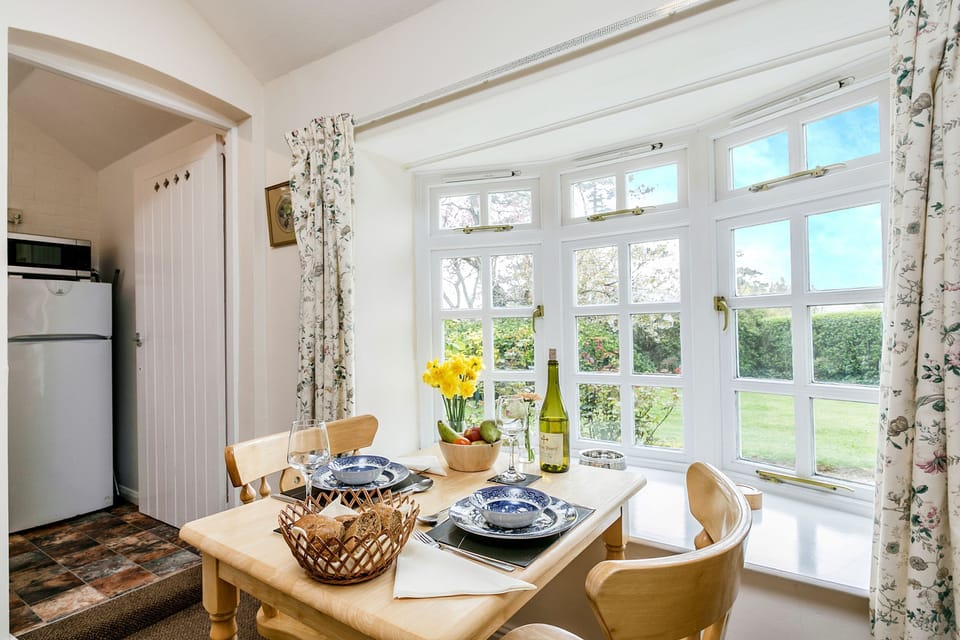 Dining area and entrance to kitchen