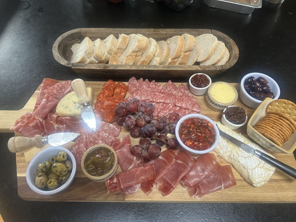 Cheese and Meat Board available at Decoy Country Cottages